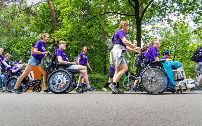 Deelnemers van de Mega Wandel Marathon