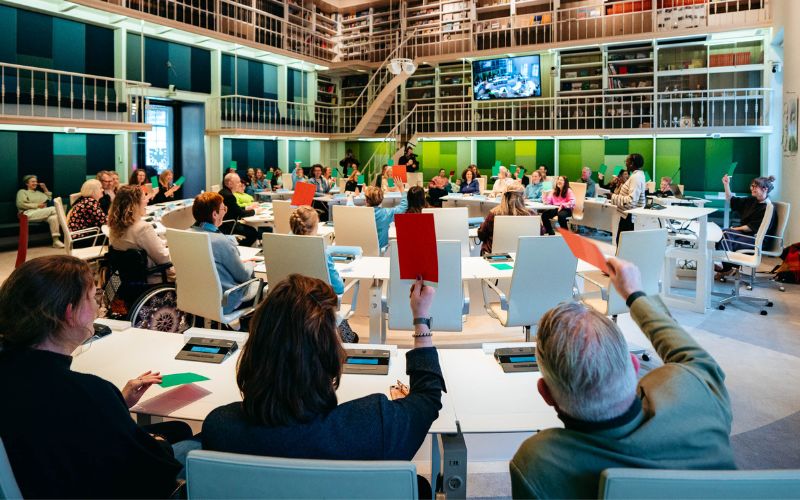 Stemronde tijdens het kinderdebat in Deventer