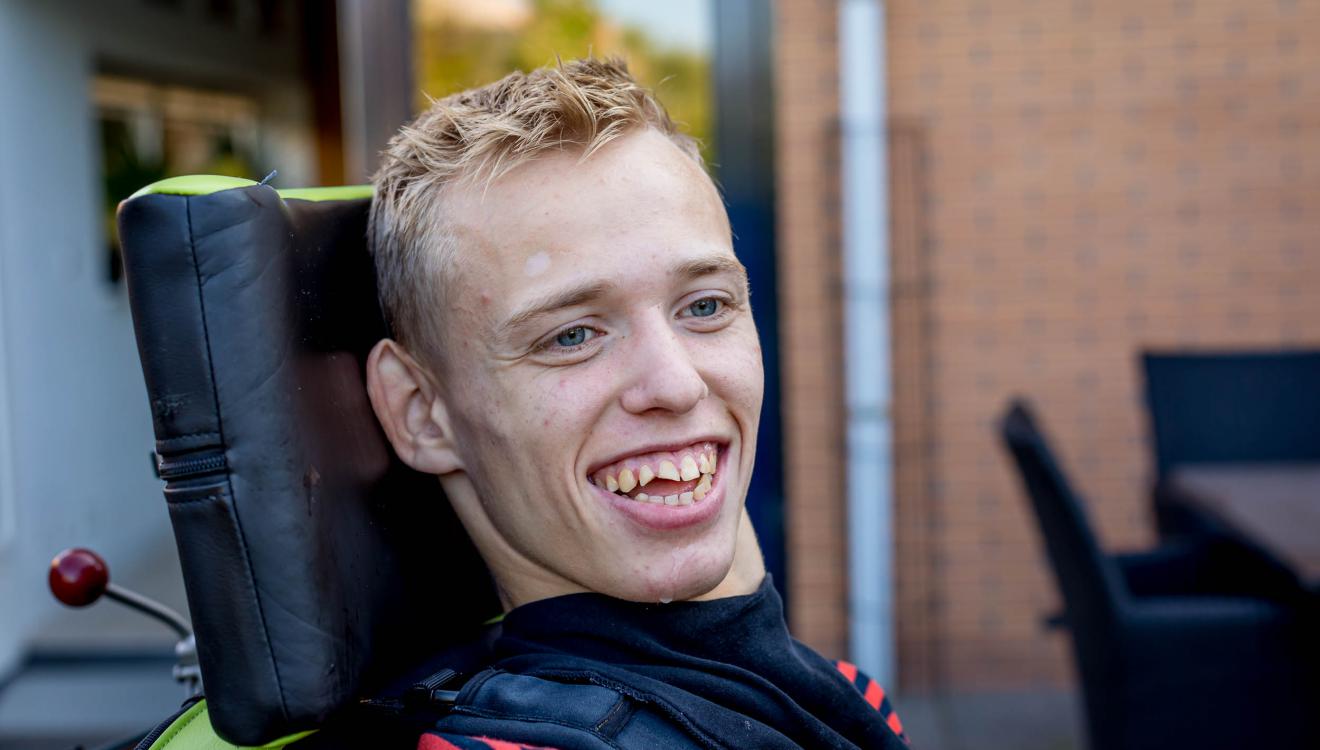 Jarno met een lach op zijn gezicht
