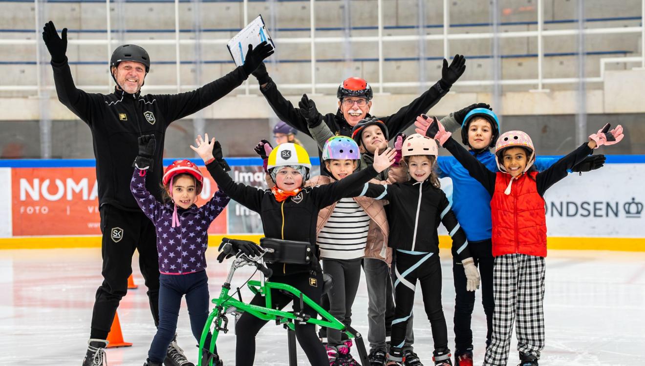 Kinderen van de schaatsvereniging Limburgse Schaatsvrienden