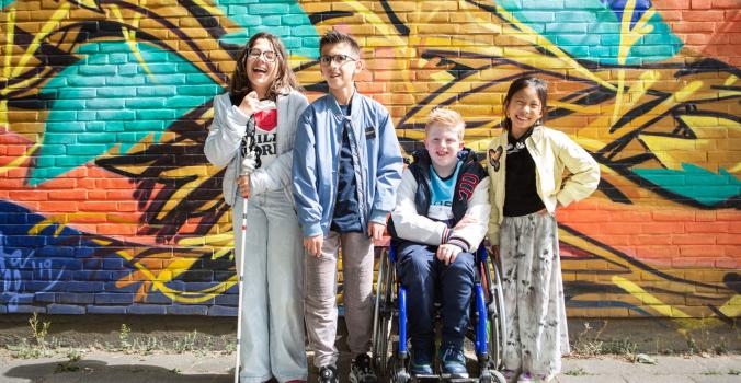 Kinderambassadeurs Kirsty, Turan, Kick en Yunqi