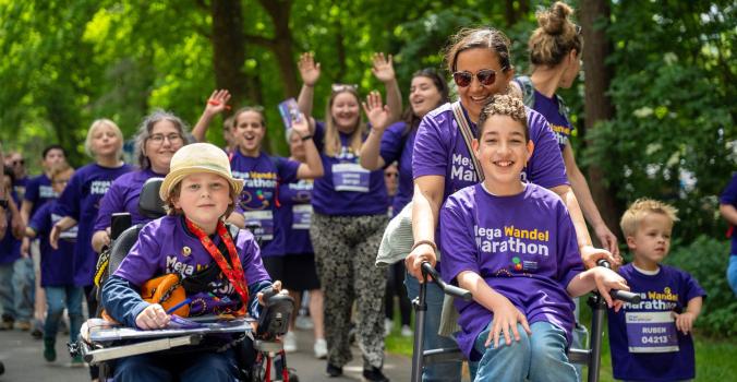 Deelnemers van de Mega Wandel Marathon 2025