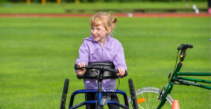 Keet op haar runningframe