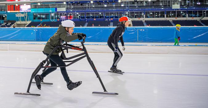 Sill aan het frameschaatsen