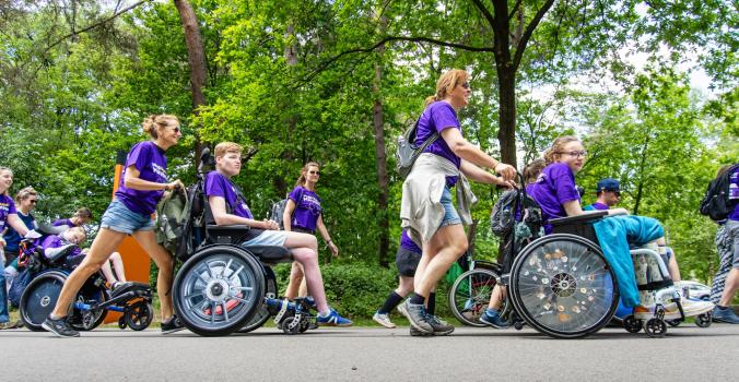 Deelnemers van de Mega Wandel Marathon
