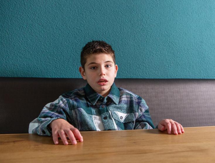Morris aan tafel