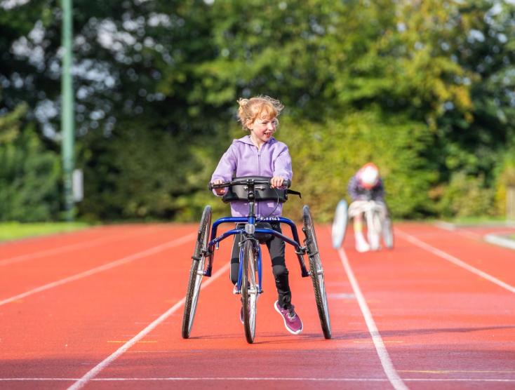 Keet op haar runningframe
