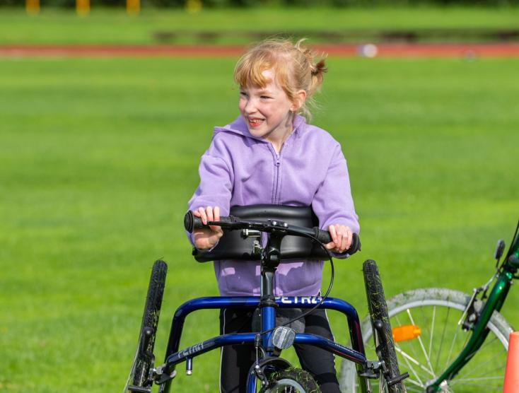 Keet op haar runningframe