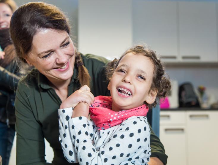 Esther de Bruijn met haar nichtje Liz